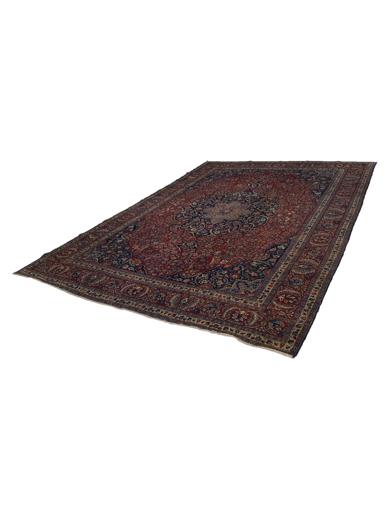 Fasa Antique Tabriz 36160 Burgundy Burgundy Traditional Antique Rug
