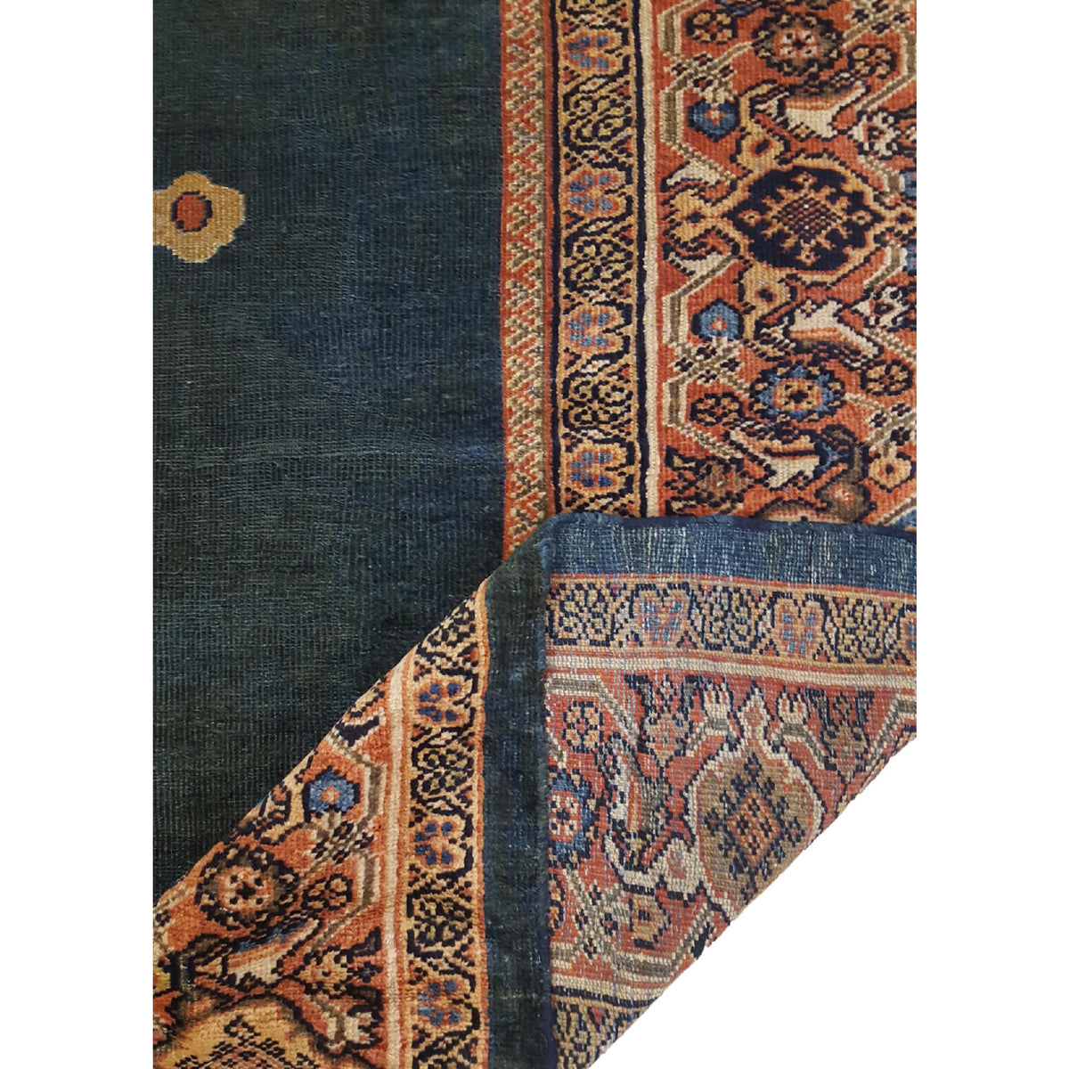 Fasa Antique Ziegler 36162 Indigo Rust Traditional Antique Rug