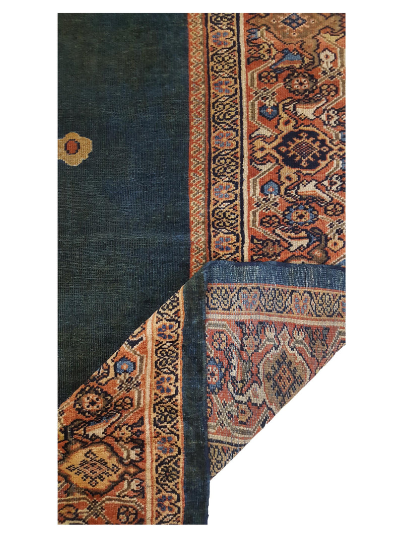 Fasa Antique Ziegler 36162 Indigo Rust Traditional Antique Rug