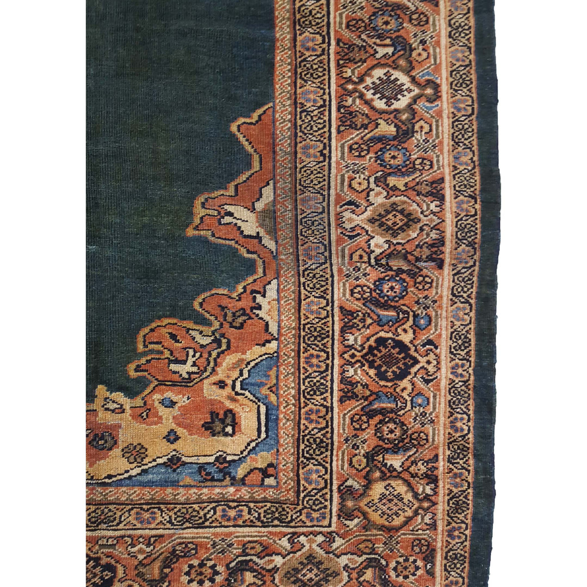 Fasa Antique Ziegler 36162 Indigo Rust Traditional Antique Rug