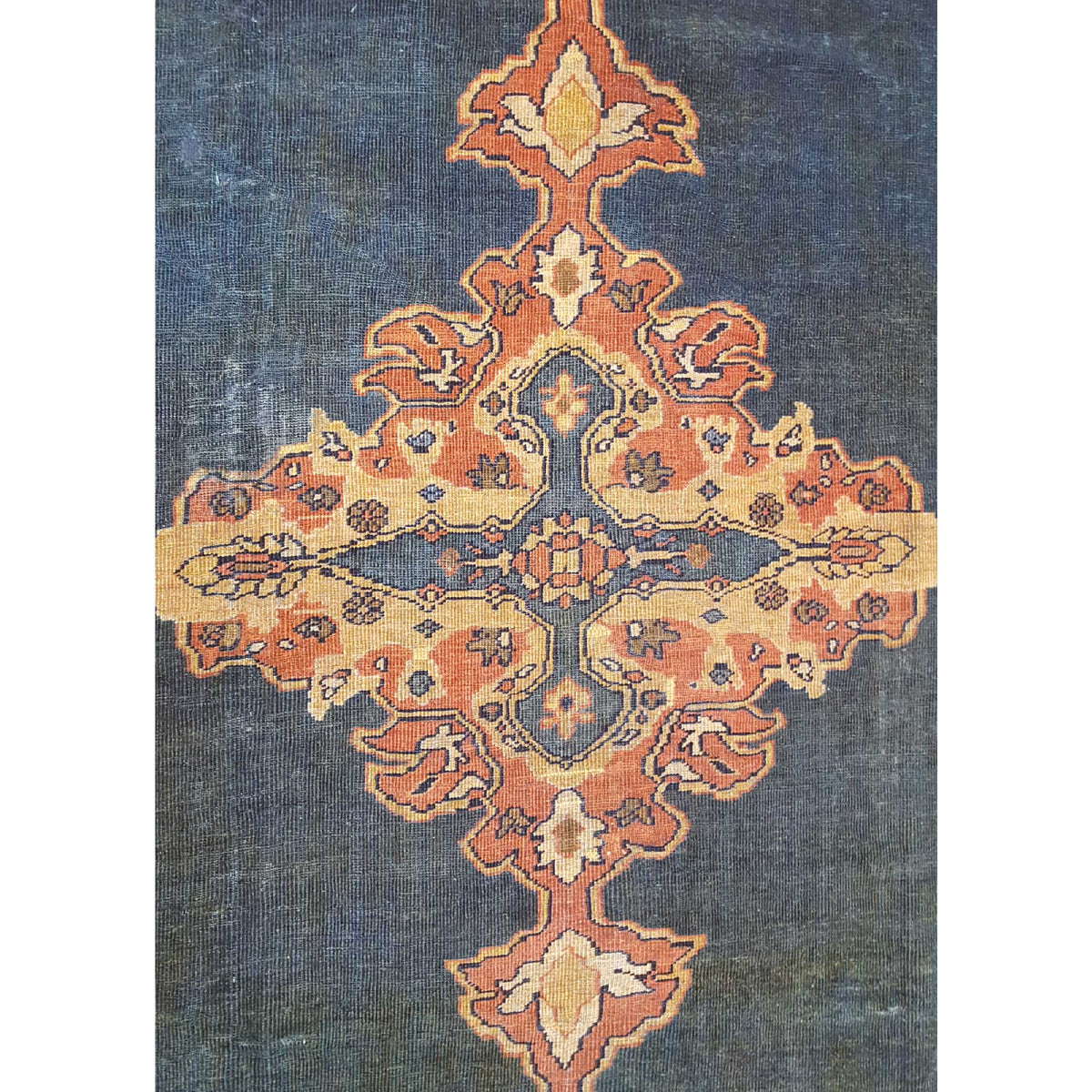 Fasa Antique Ziegler 36162 Indigo Rust Traditional Antique Rug