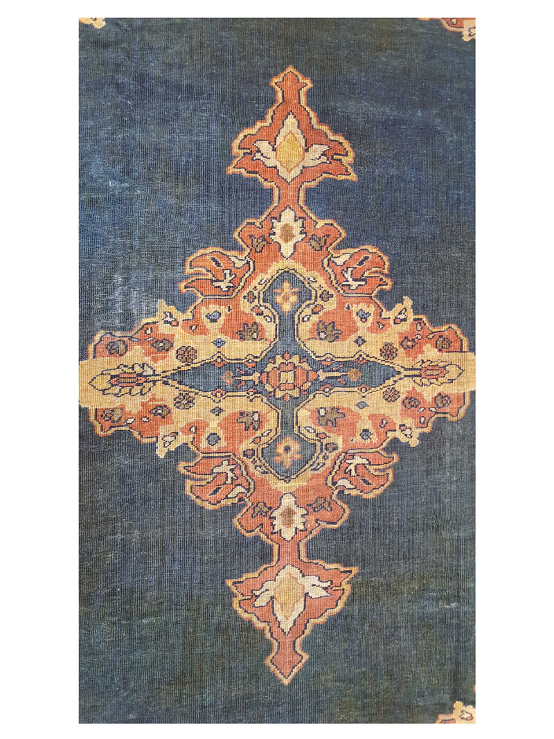 Fasa Antique Ziegler 36162 Indigo Rust Traditional Antique Rug
