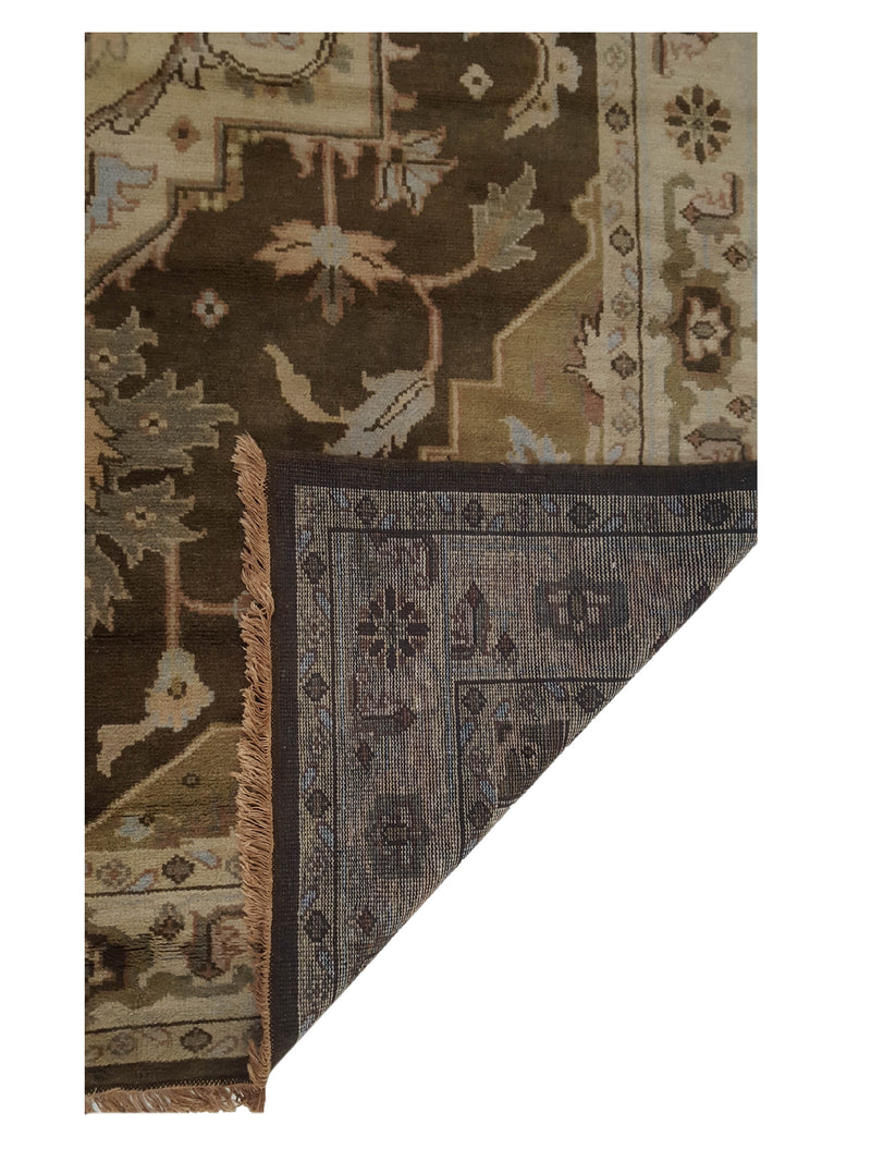 Pacific Tribal 36185 Dk.Brown Gold Traditional Hand Knotted Rug