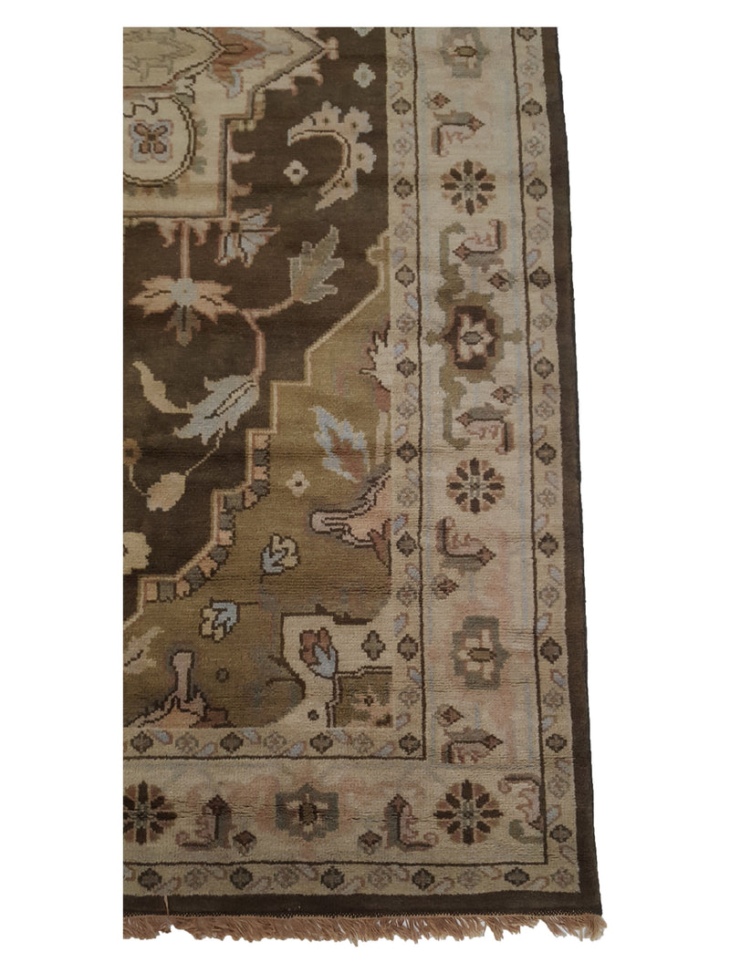 Pacific Tribal 36185 Dk.Brown Gold Traditional Hand Knotted Rug