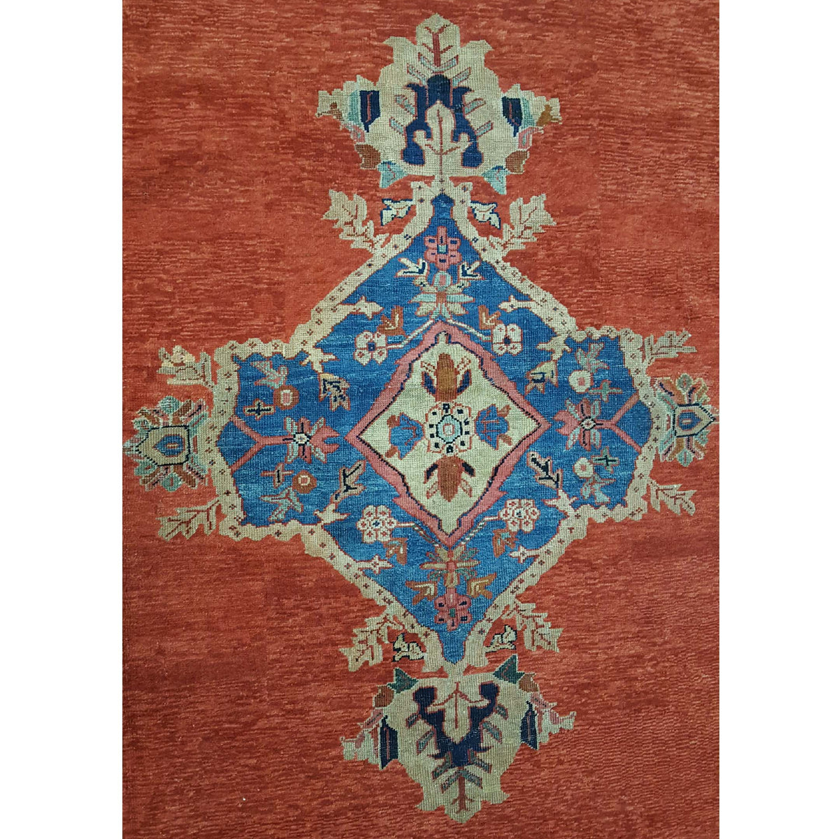 Fasa Antique Farahan 36194 Rust Indigo Traditional Antique Rug