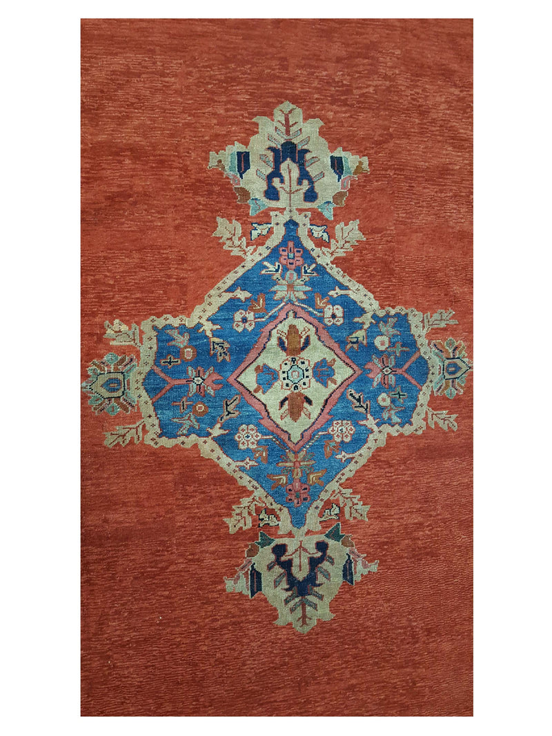 Fasa Antique Farahan 36194 Rust Indigo Traditional Antique Rug