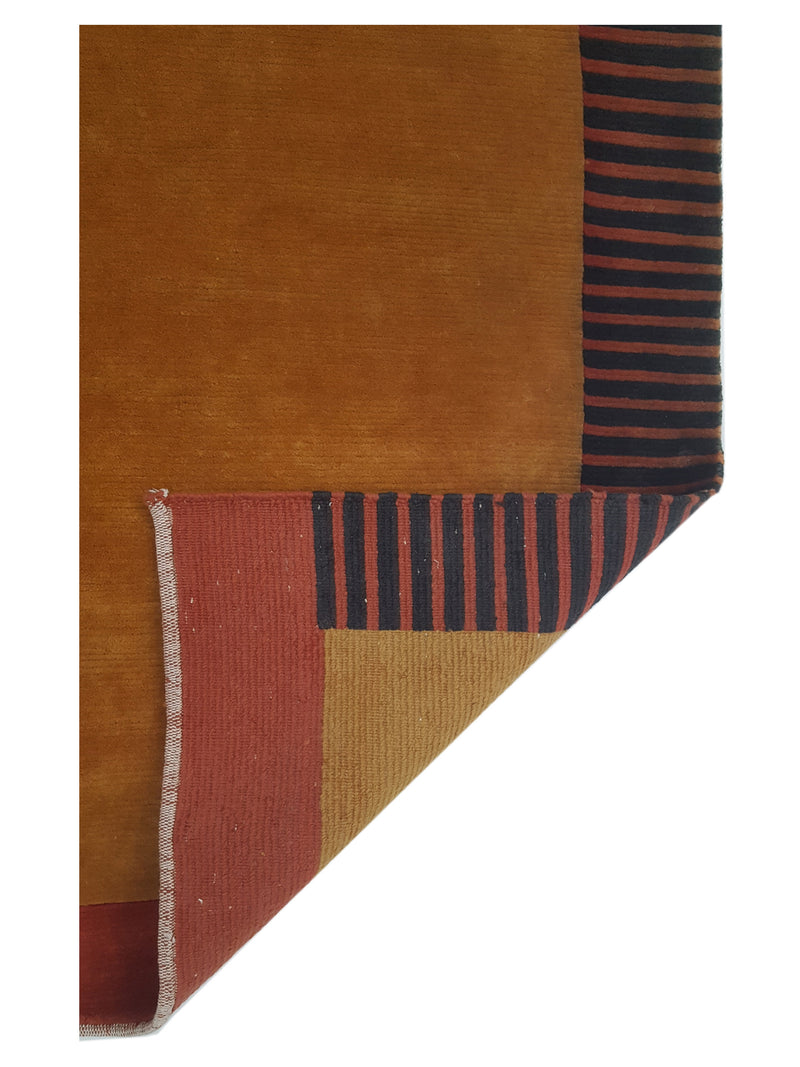 Pacific Gouri Ganga 36204 Gold Rust Transitional Hand Knotted Rug