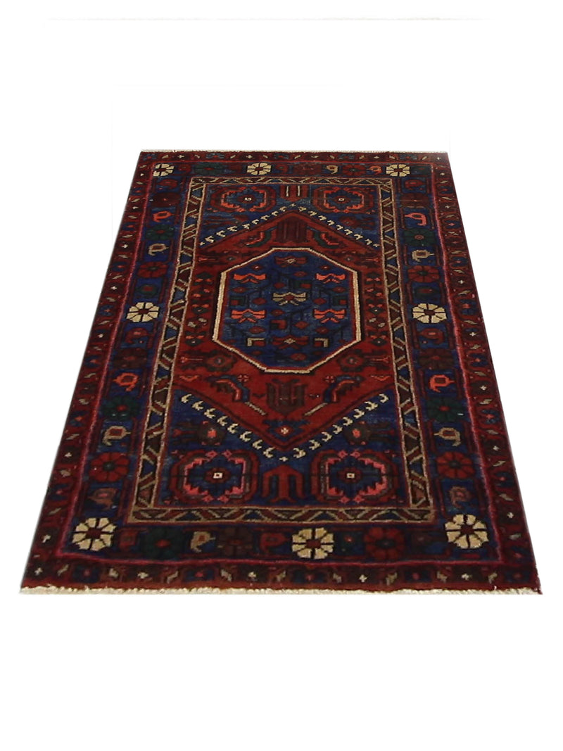 Fasa Antique Karajah 36214 Rust Blue Traditional Antique Rug
