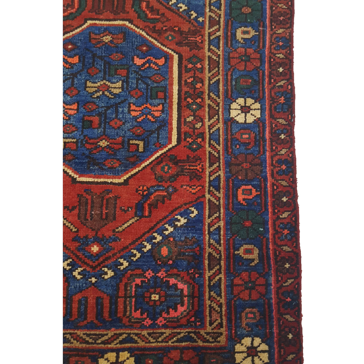 Fasa Antique Karajah 36214 Rust Blue Traditional Antique Rug