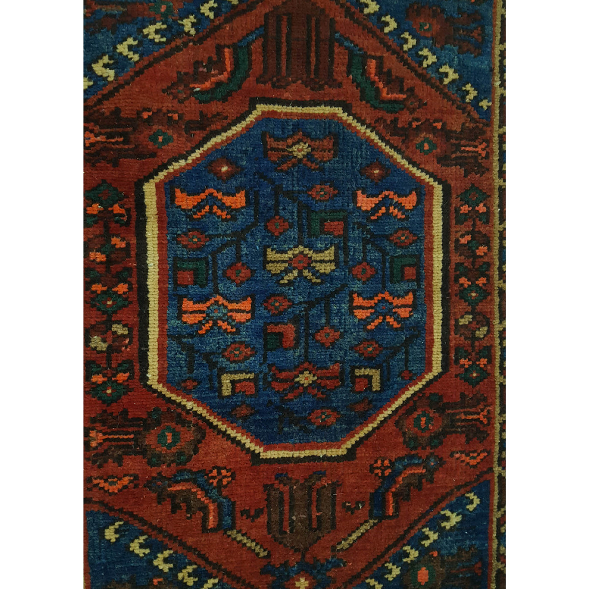Fasa Antique Karajah 36214 Rust Blue Traditional Antique Rug