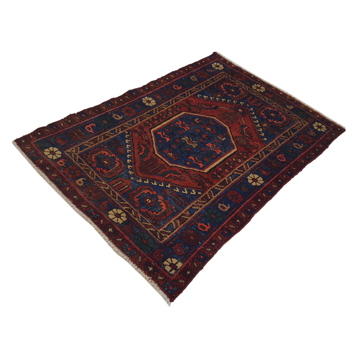 Fasa Antique Karajah 36214 Rust Blue Traditional Antique Rug