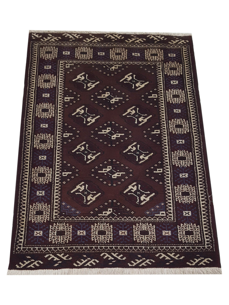 Pacific Bokhara 36215 Brown Brown Traditional Hand Knotted Rug