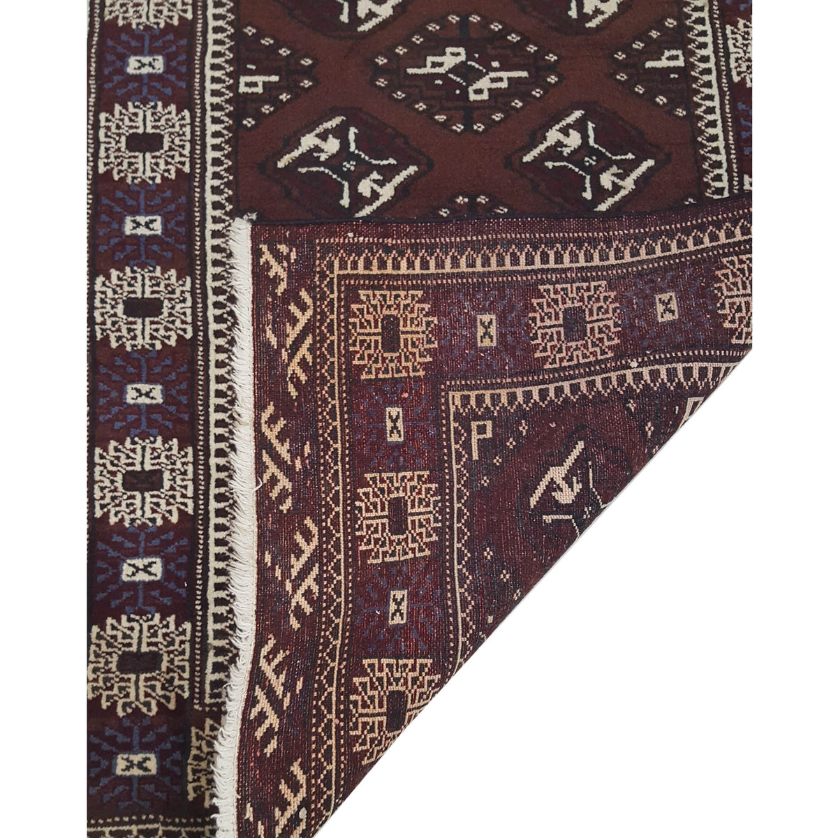 Pacific Bokhara 36215 Brown Brown Traditional Hand Knotted Rug