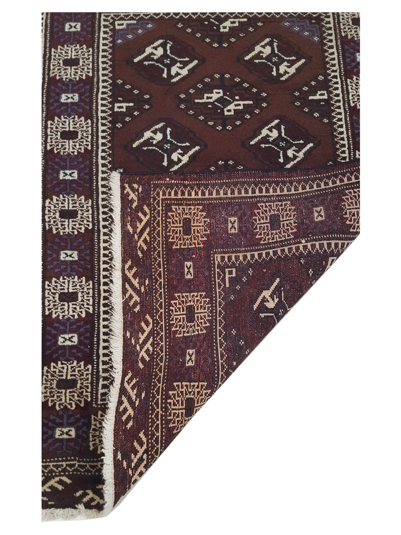 Pacific Bokhara 36215 Brown Brown Traditional Hand Knotted Rug