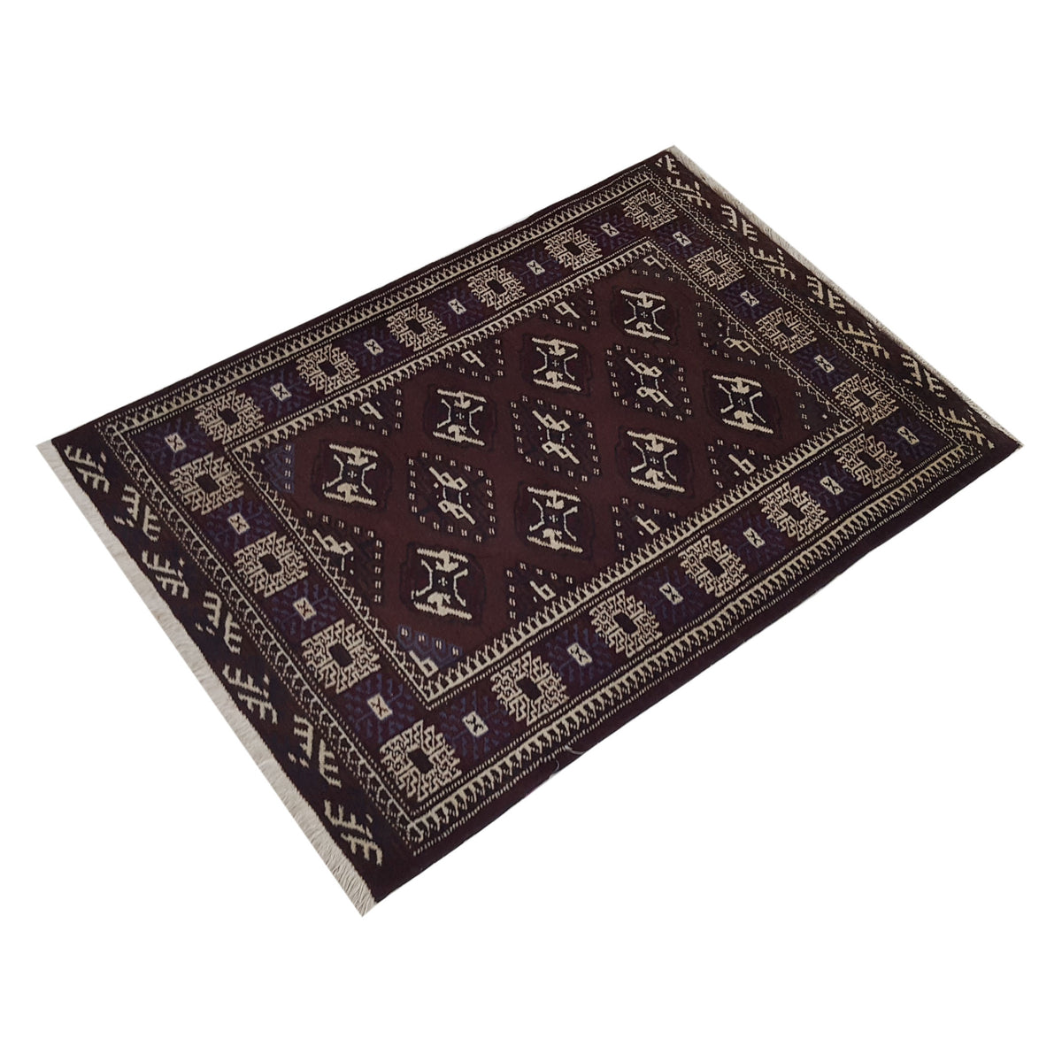 Pacific Bokhara 36215 Brown Brown Traditional Hand Knotted Rug