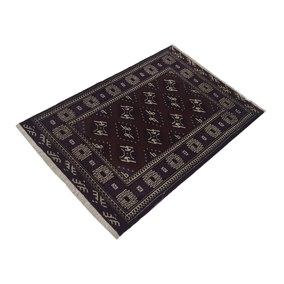 Pacific Bokhara 36215 Brown Brown Traditional Hand Knotted Rug