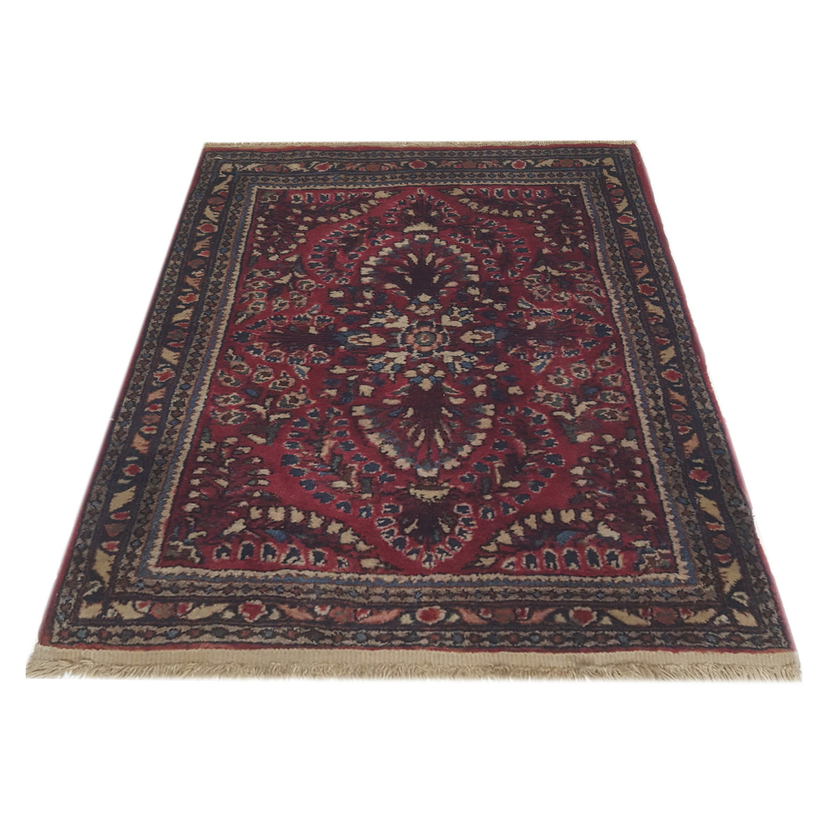 Pacific Antique Sarouk 36217 Rust Navy Traditional Antique Rug