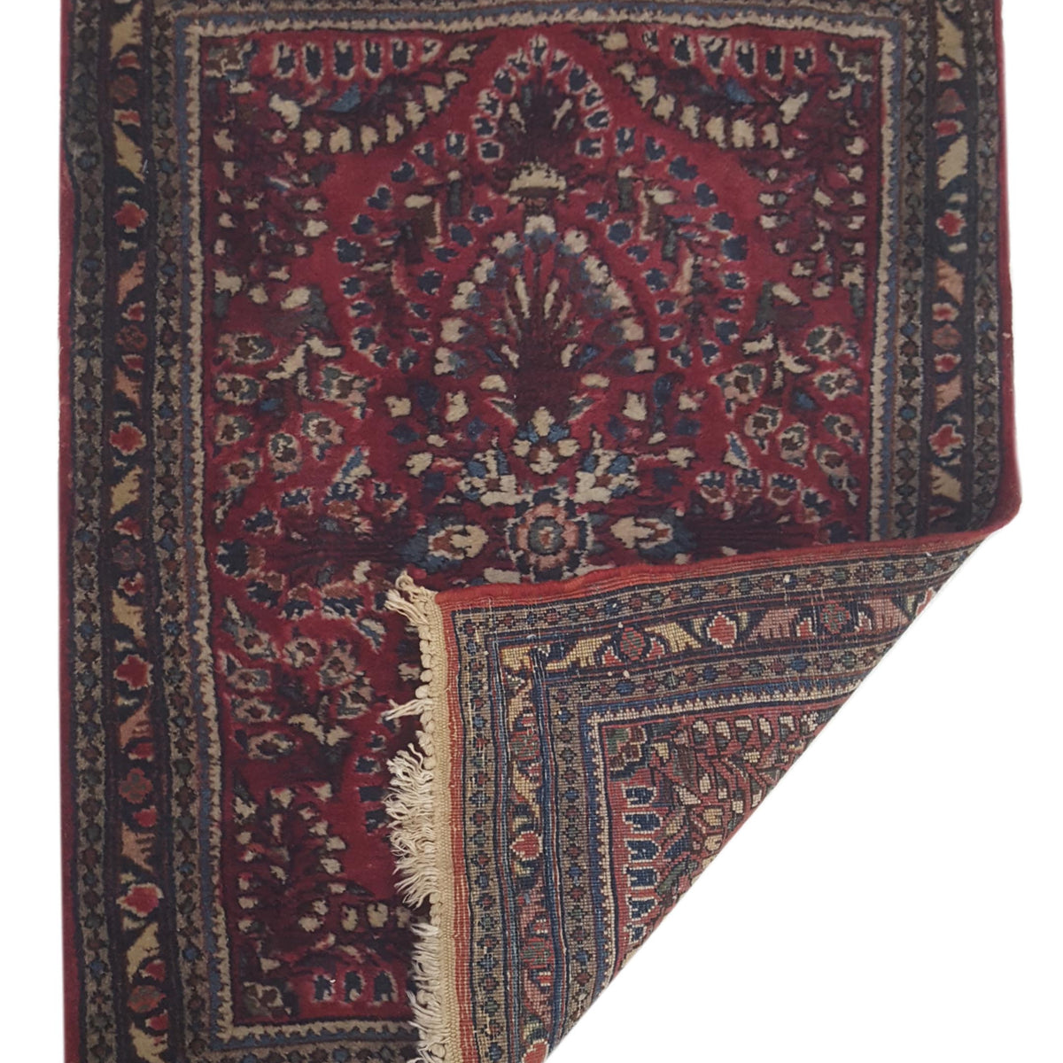 Pacific Antique Sarouk 36217 Rust Navy Traditional Antique Rug