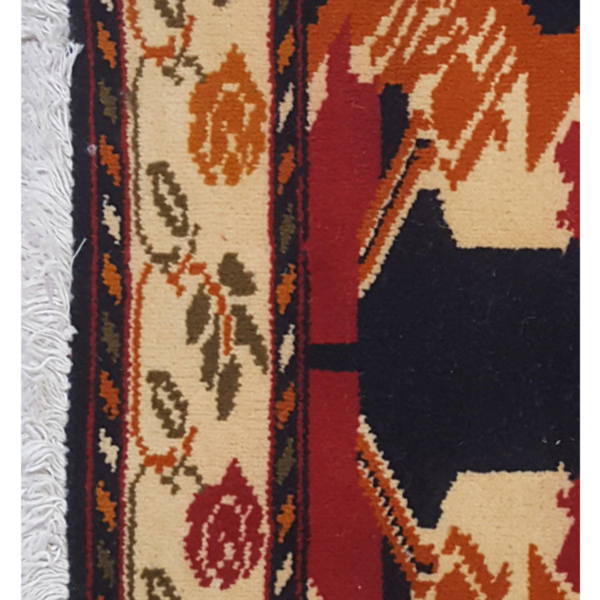 Pacific Turkaman 36218 Blue Dk.Orange Tapestry Hand Knotted Rugs