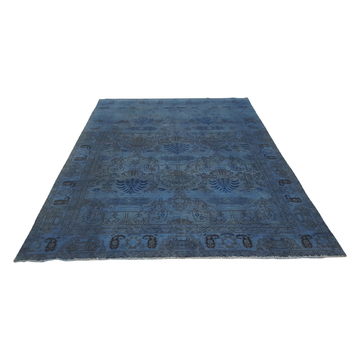 Pacific Vintage 36637 Blue Blue Vintage Hand Knotted Rug