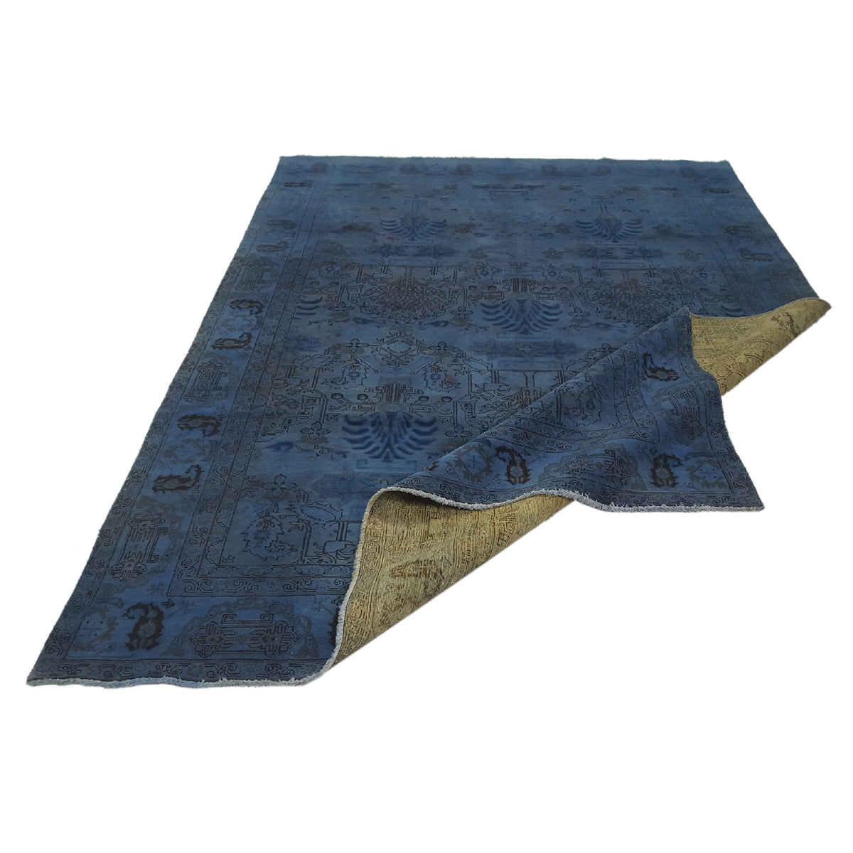 Pacific Vintage 36637 Blue Blue Vintage Hand Knotted Rug