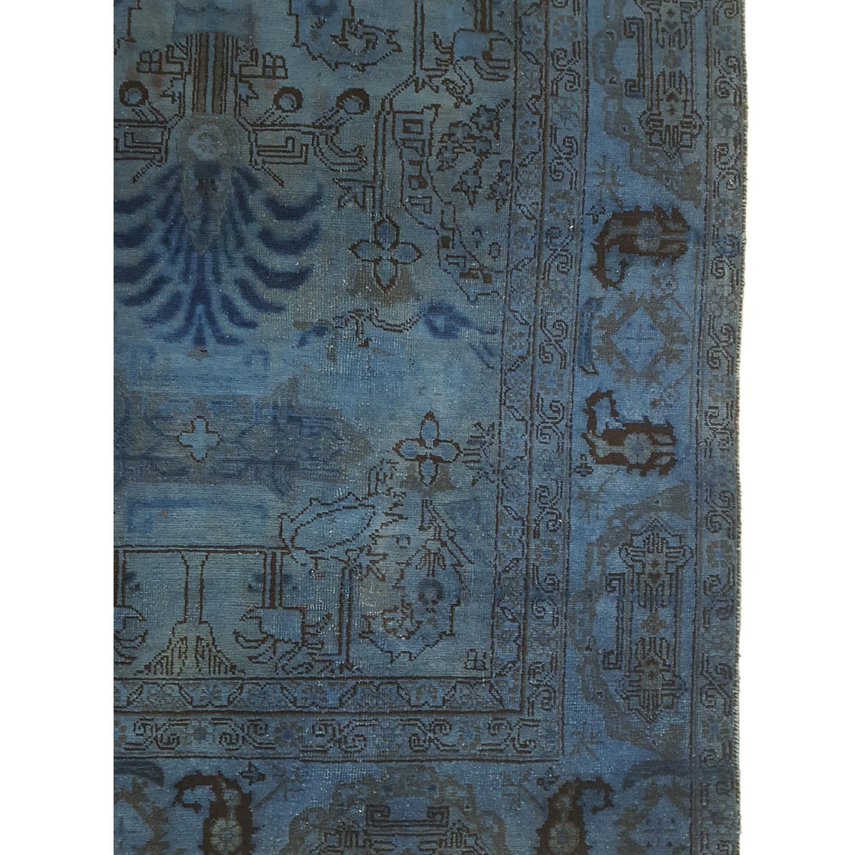 Pacific Vintage 36637 Blue Blue Vintage Hand Knotted Rug