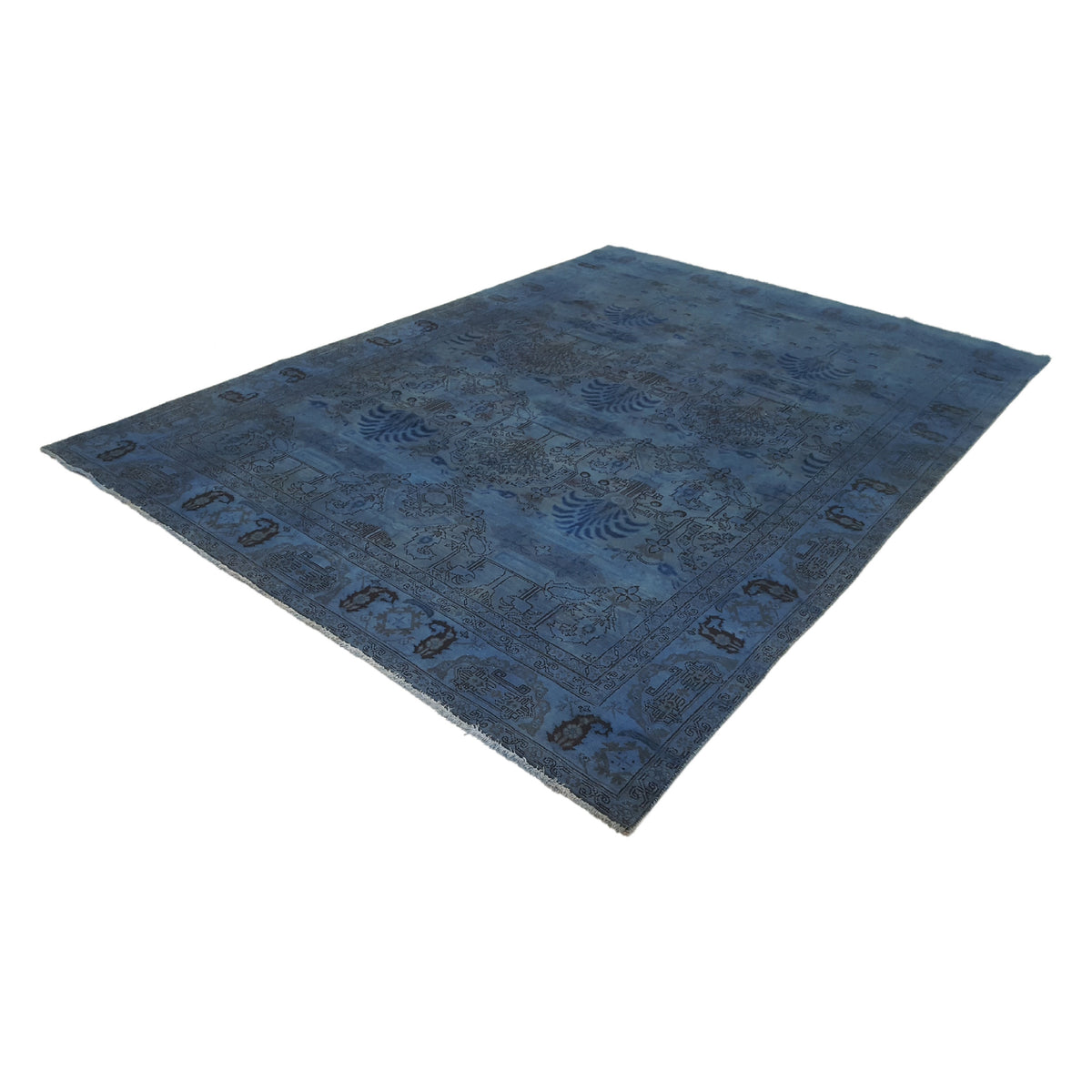 Pacific Vintage 36637 Blue Blue Vintage Hand Knotted Rug