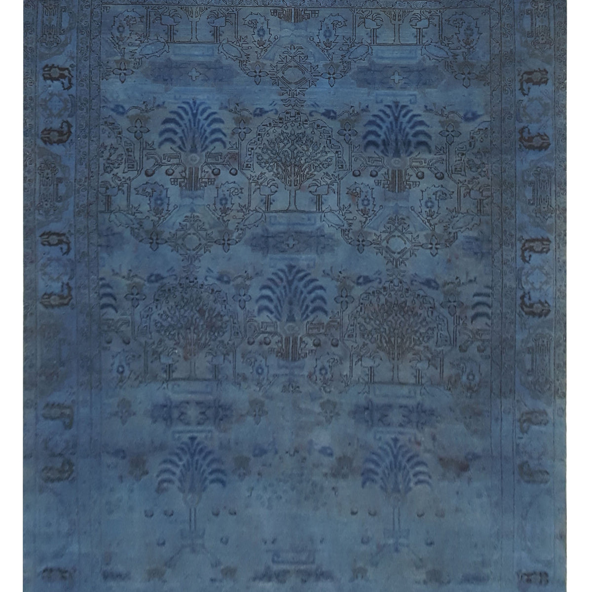 Pacific Vintage 36637 Blue Blue Vintage Hand Knotted Rug
