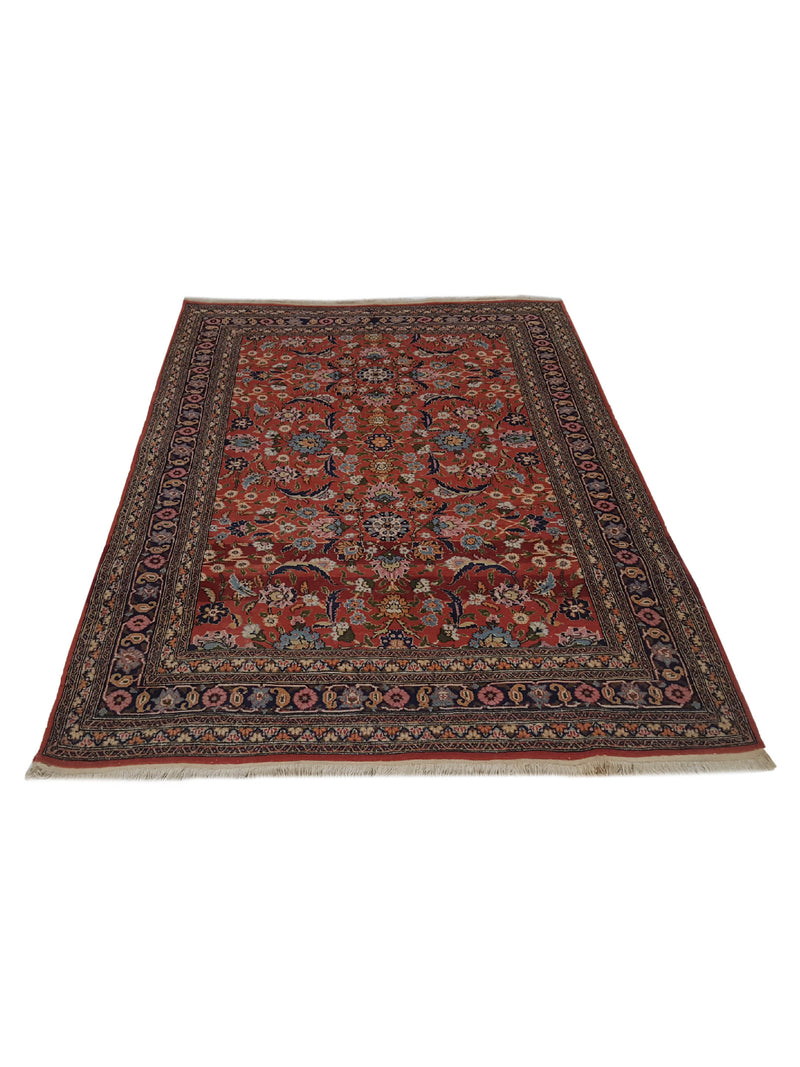 Fasa Antique Esfahan 36640 Rust Indigo Traditional Antique Rug