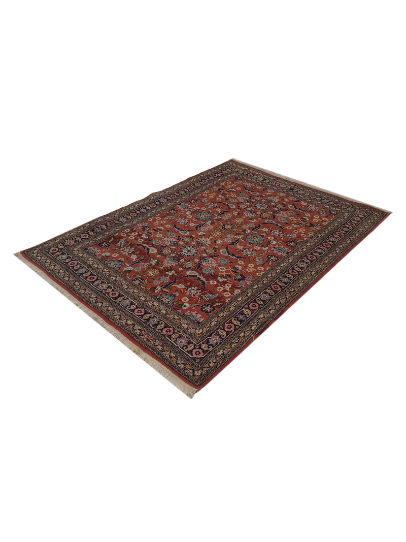 Fasa Antique Esfahan 36640 Rust Indigo Traditional Antique Rug