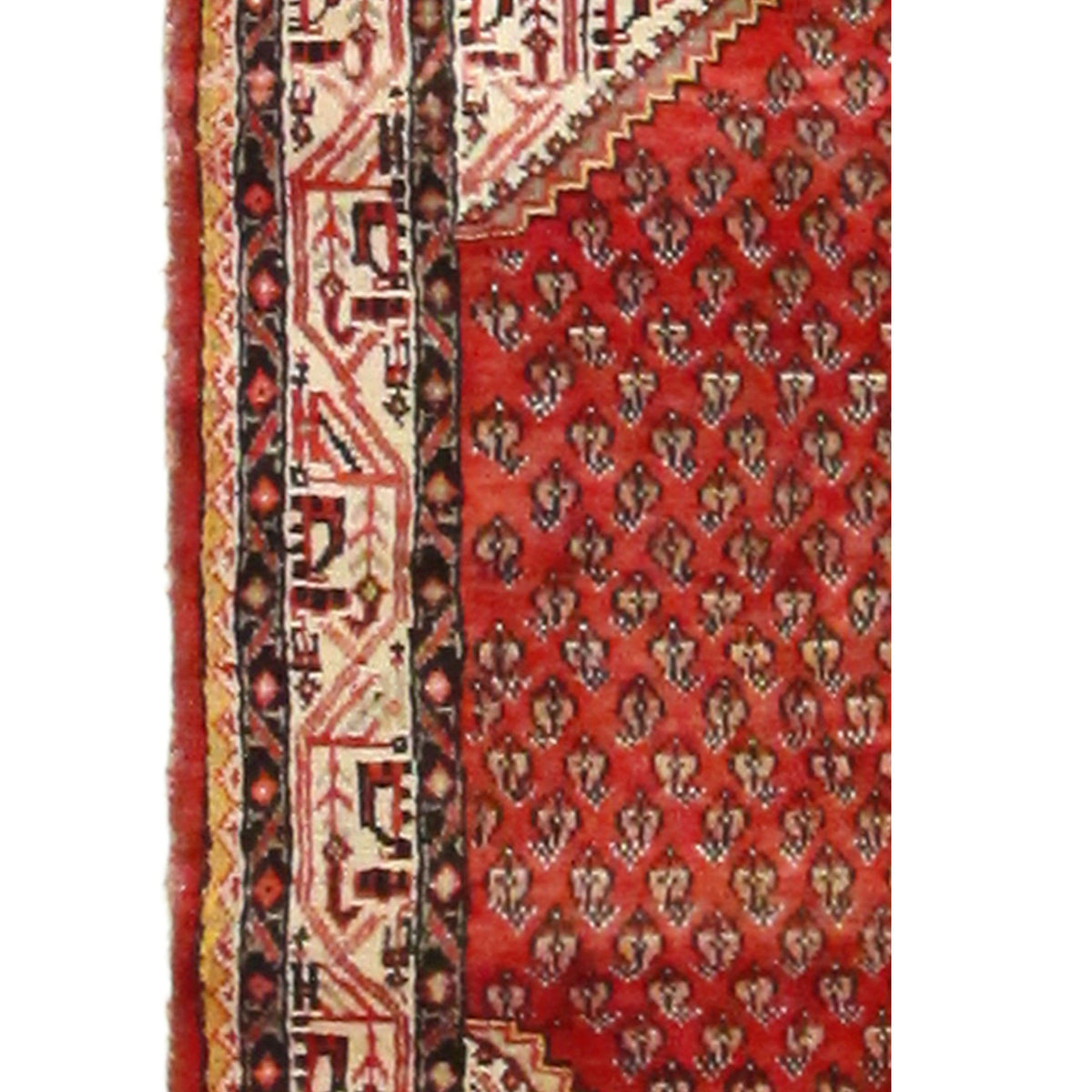 Fasa Antique Hamadan 36642 Red Ivory Traditional Antique Rug