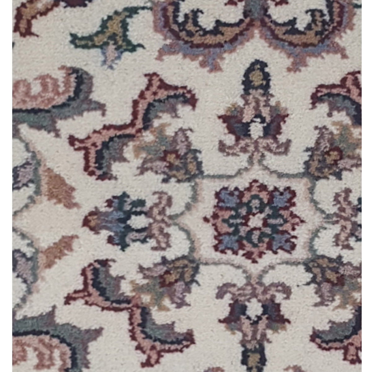 Pacific Kashan Indo 36727 Ivory Ivory Traditional Hand Knotted Rug