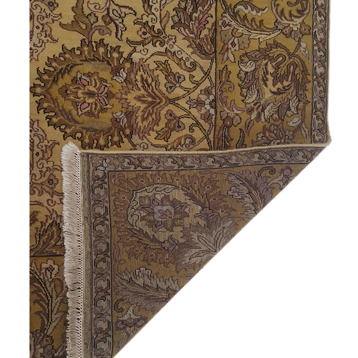 Pacific Agra 36731 Gold Gold Traditional Hand Knotted Rug
