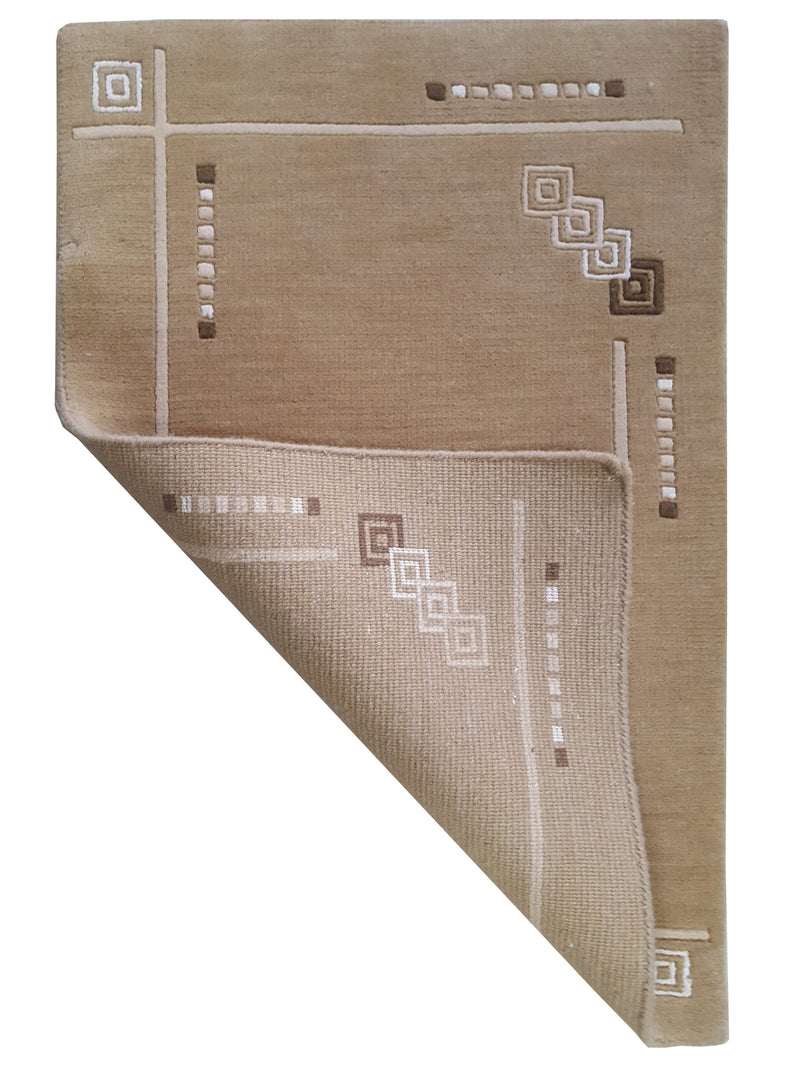 Pacific Gouri Ganga 36732 Tan Tan Transitional Hand Knotted Rug