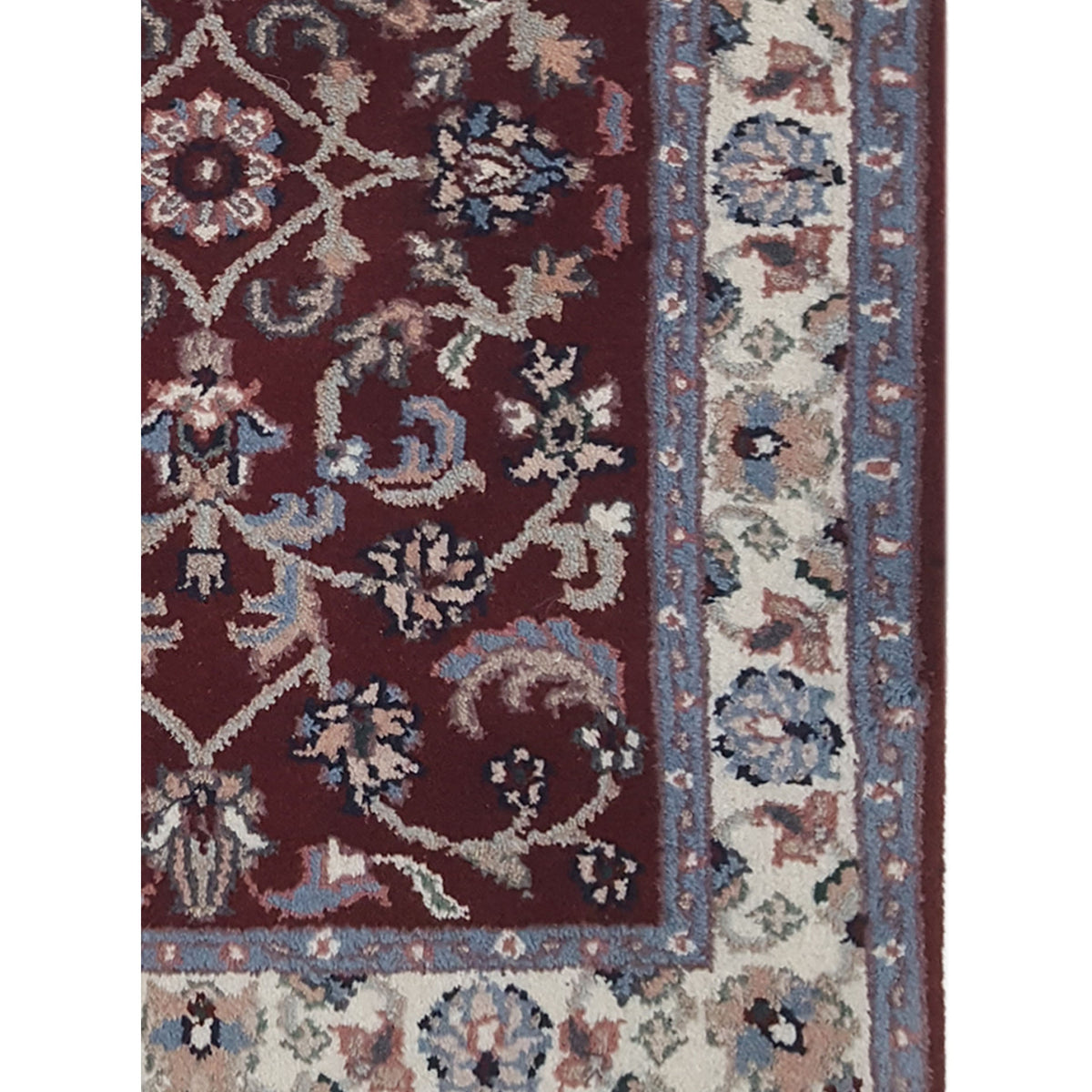 Pacific Kashan Indo 36755 Red Ivory Traditional Hand Knotted Rug