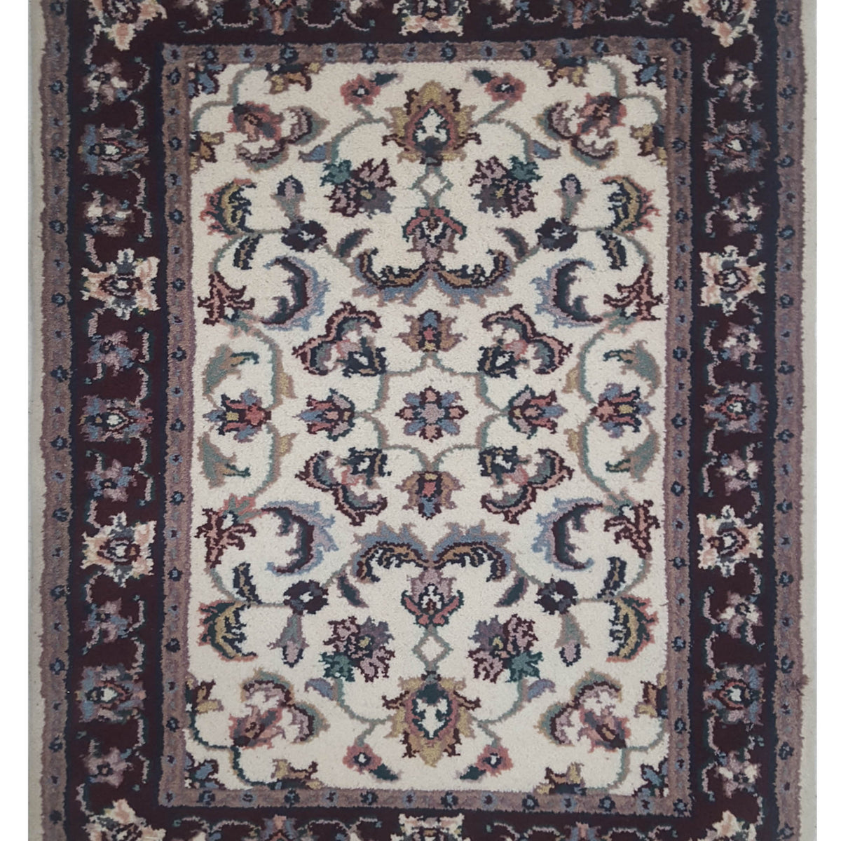 Pacific Kashan Indo  Ivory Burgundy Traditional