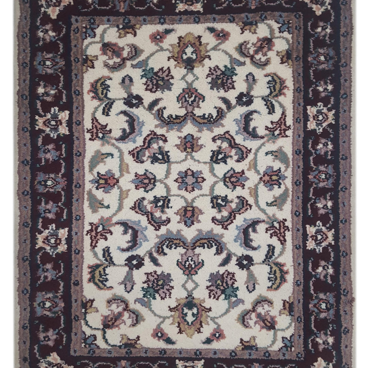 Pacific Kashan Indo  Ivory Burgundy Traditional