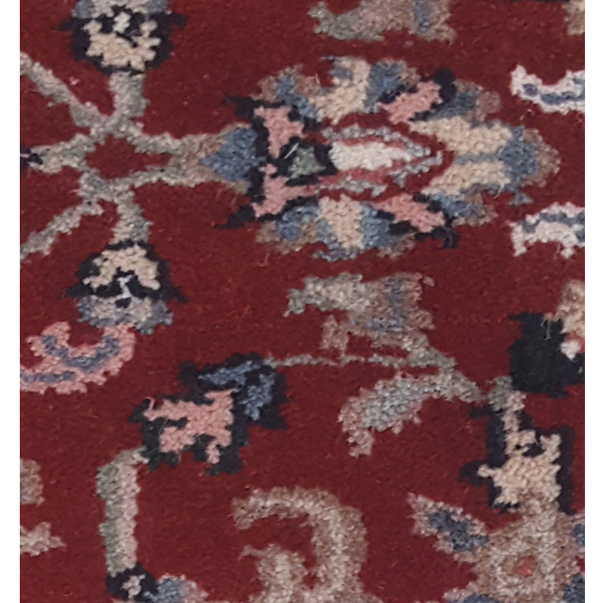 Pacific Kashan Indo 36758 Red Black Traditional Hand Knotted Rug