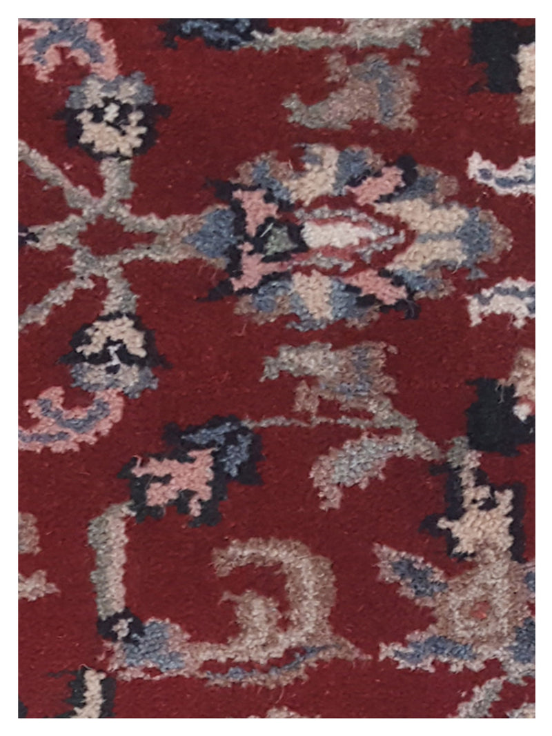 Pacific Kashan Indo 36758 Red Black Traditional Hand Knotted Rug