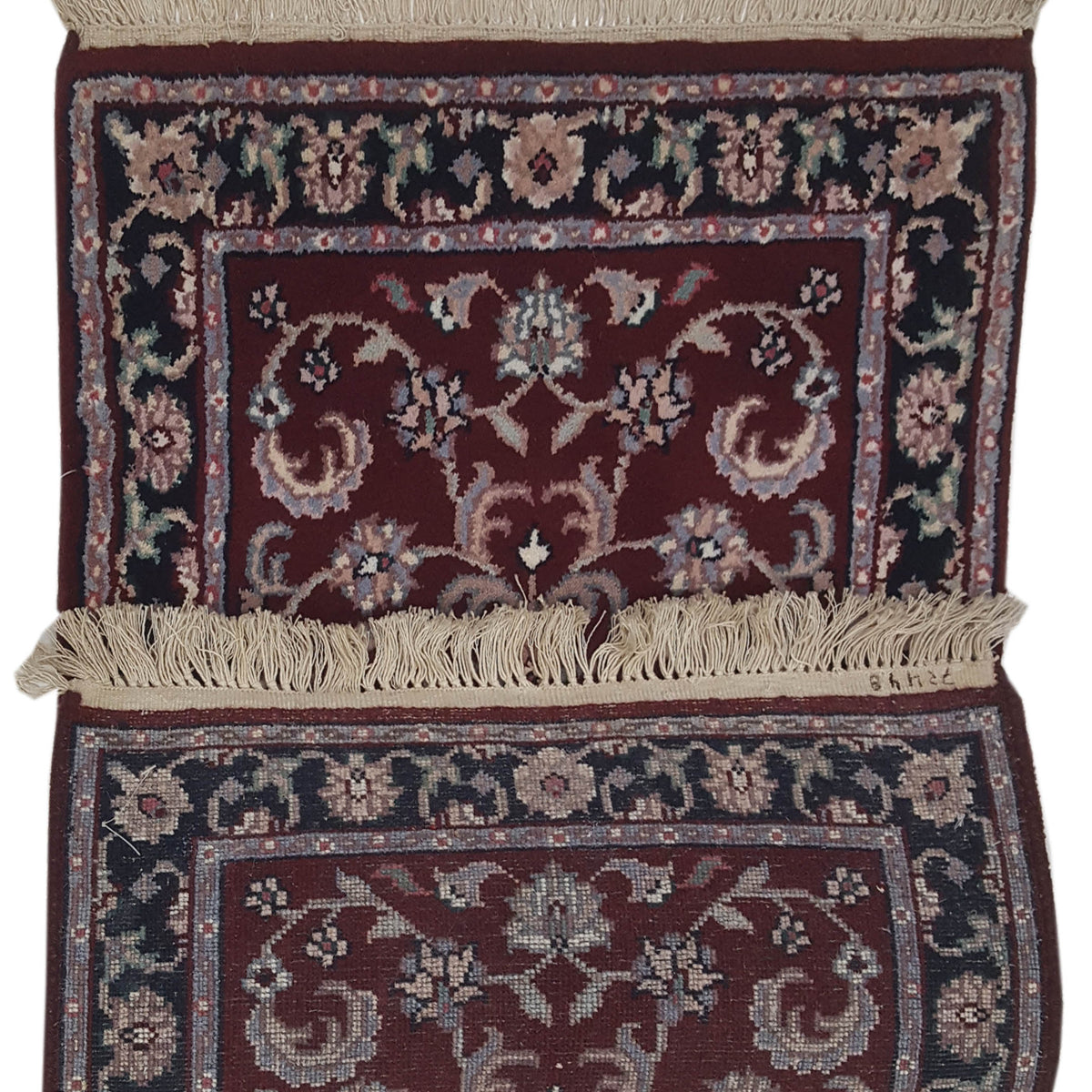 Pacific Kashan Indo 36760 Red Black Traditional Hand Knotted Rug