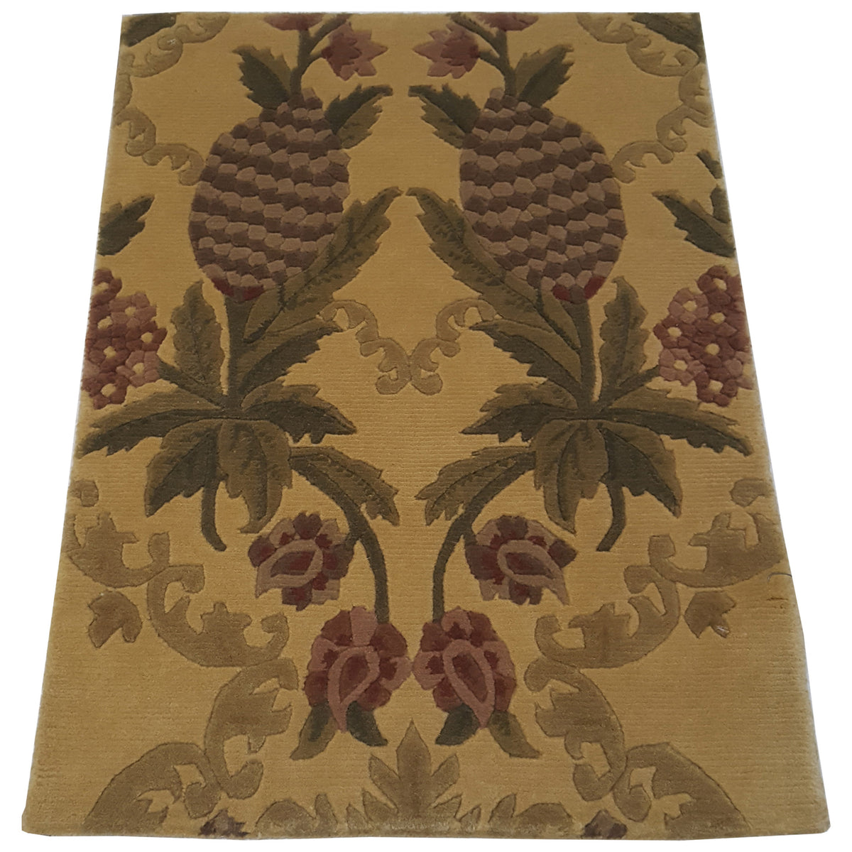 Pacific Gouri Ganga 36761 Gold Beige Transitional Hand Knotted Rug
