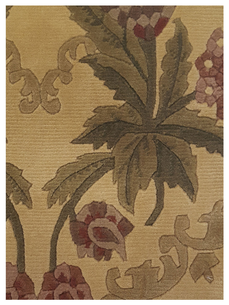 Pacific Gouri Ganga 36761 Gold Beige Transitional Hand Knotted Rug