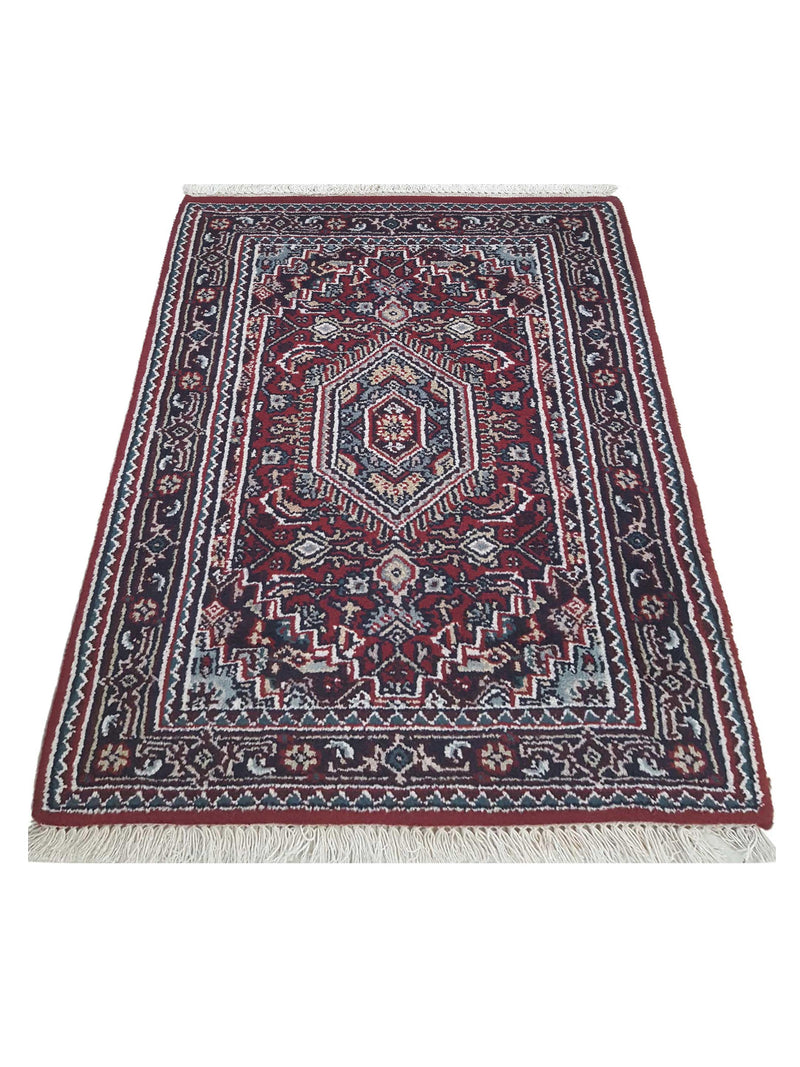 Pacific Mir 36772 Red Black Traditional Hand Knotted Rug