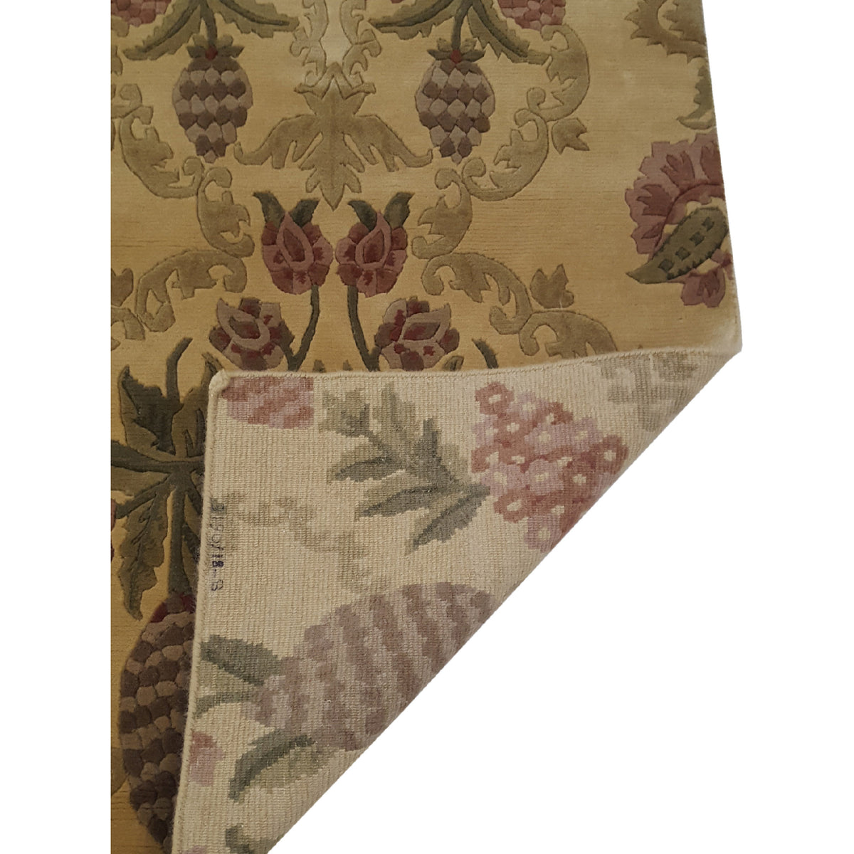 Pacific Gouri Ganga 36833 Khaki Burgundy Transitional Hand Knotted Rug
