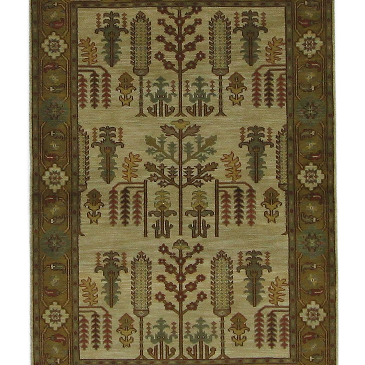 Pacific Tribal  Ivory Olive Traditional