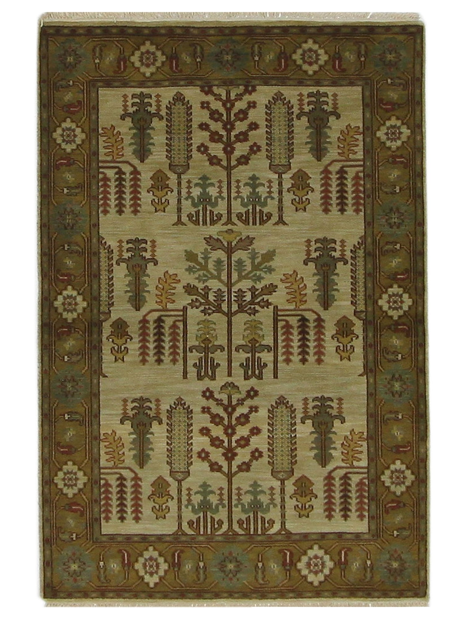 Pacific Tribal  Ivory Olive Traditional