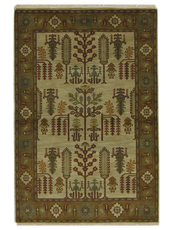 Pacific Tribal  Ivory Olive Traditional