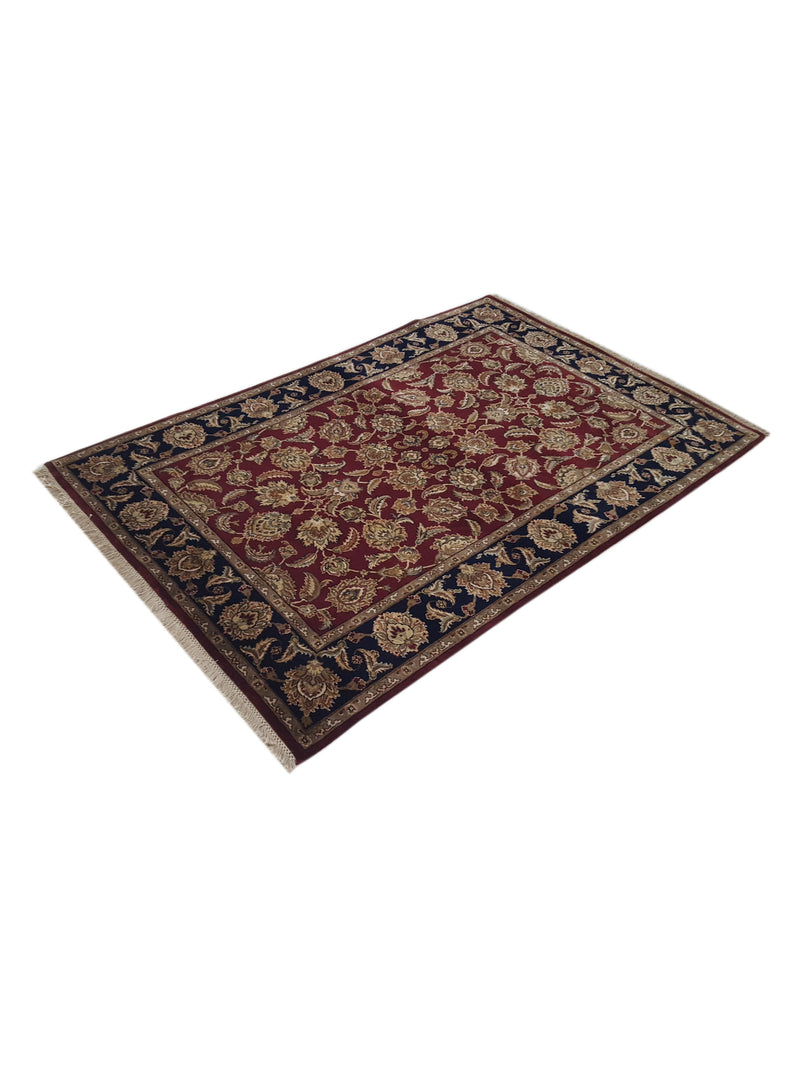 Pacific Maharaja 36865 Burgundy Black Traditional Hand Knotted Rug