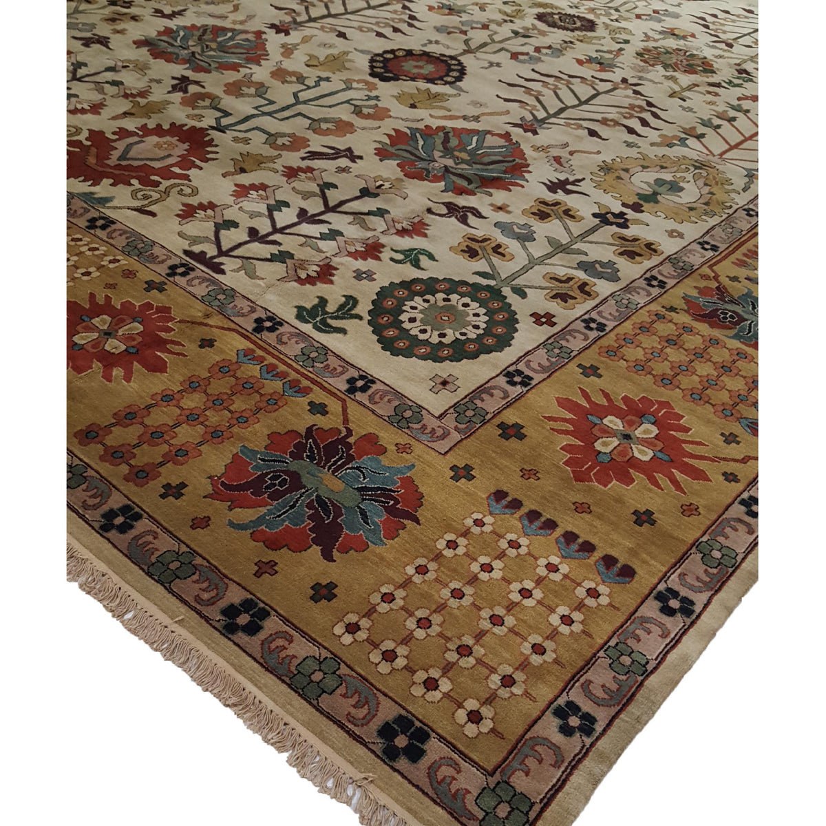 Pacific Tribal 36941 Ivory Tan Traditional Hand Knotted Rug