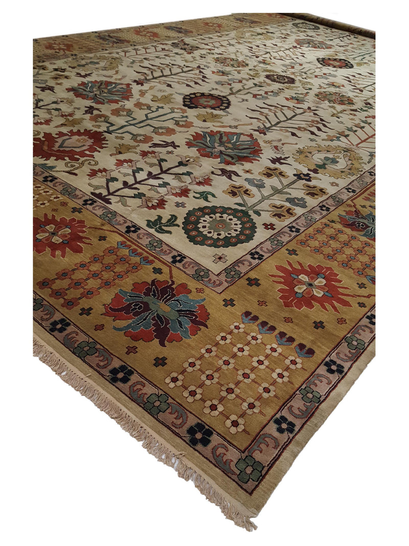 Pacific Tribal 36941 Ivory Tan Traditional Hand Knotted Rug